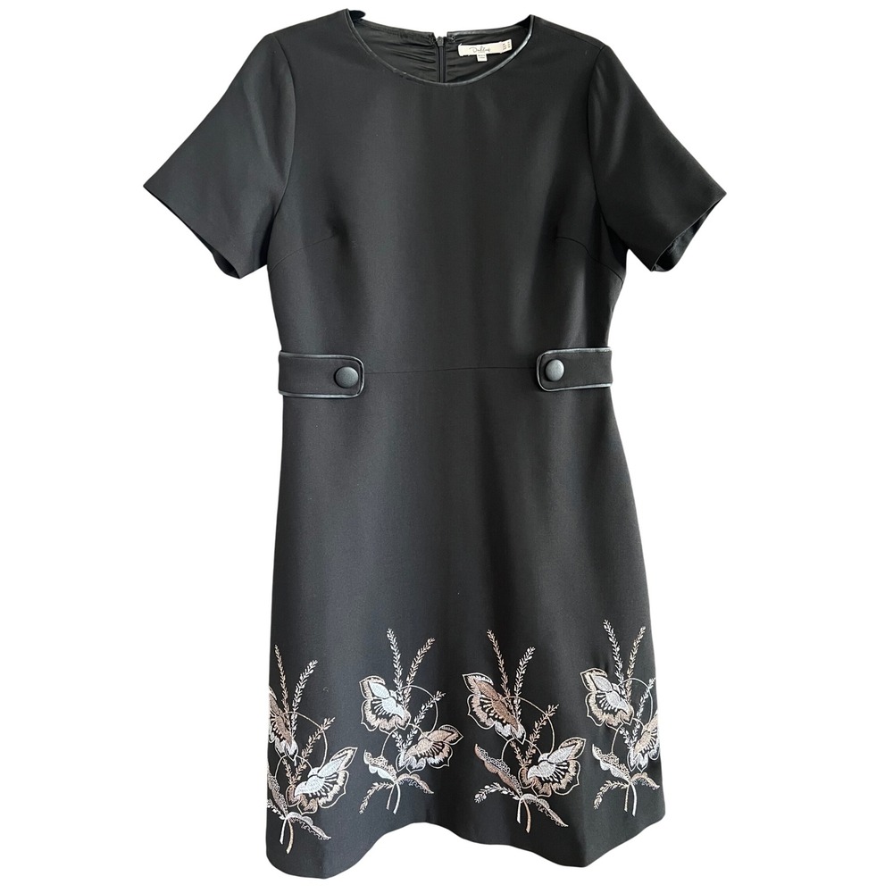 Darling London Women's Black Floral Embroidered Mini Dress - Size‎ 10